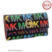 michael kors envelop logo groot zwart multicolor portefeuilles Goede Verkoop s4hwa781